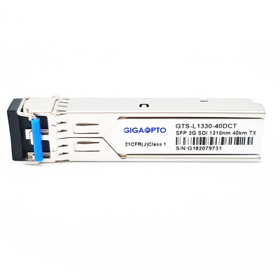 SD/HD/3G SDI를 위한 HD SDI SD SDI 3G SDI 화면 SFP 송수신기 TX1310nm 한 개의 광 송신기 10 킬로미터 LC DOM MSA