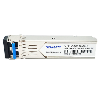 SD/HD/3G SDI를 위한 논 MSA 3G SDI SFP Tx 1310nm 10 킬로미터 화면 병적 패턴 단일 송신기 모듈 DDM
