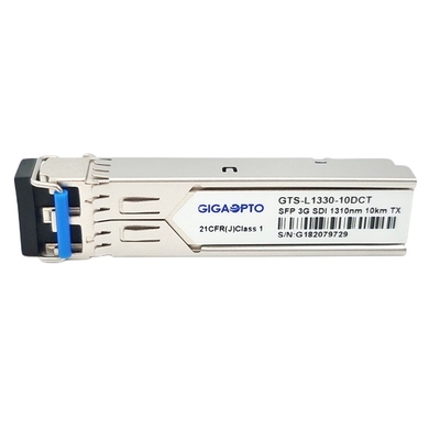 SD HD 3G SDI를 위한 SD SDI 3G SDI SFP 화면 TX1310nm 한 개의 광 송신기 10 킬로미터 LC DOM MSA