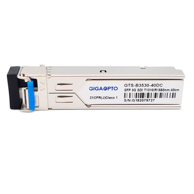SD HD 3G SDI 화면 SFP 송수신기 BIDI LC TX1310nm RX1550nm 40 킬로미터 송수신기 모듈 MSA