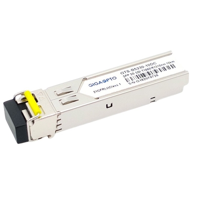 3Gb/S 단일모드 비디 SFP 모듈 TX1550nm RX1310nm 10 킬로미터 화면 병적 패턴 송수신기 모듈 DDM MSA