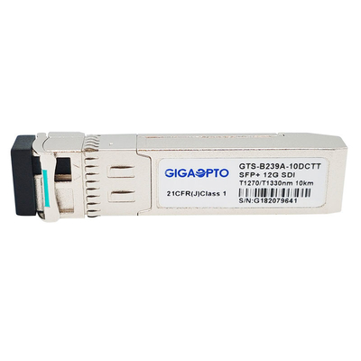12G SDI SFP+ 비디 화면 SFP 송수신기 1270nm TX1 1330nm TX2 듀얼 광 송신기 모듈