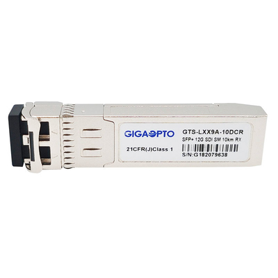 12G 6G 3G HD SD-SD를 위한 MSA 12G SDI 화면 SFP 1310nm 10 킬로미터 한 개의 광 수신기 모듈