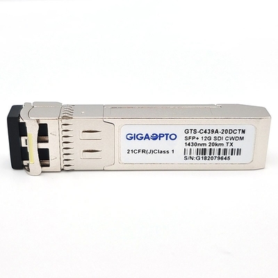 12Gb/S CWDM 1270 1450nm 비디오 SFP 송수신기 싱글 광 디지탈 증상을 나타내는 송신기 20 킬로미터 LC