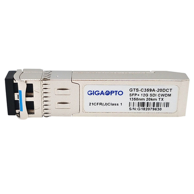 12G SDI CWDM 송신기 SFP+ Tx 1270~1450nm DFB 송신기 20KM LC DOM MSA 핀 배치