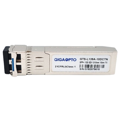 12Gbps 10 킬로미터 1310nm 단일 송신기 화면 SFP 송수신기 모듈 비 MSA 핀 배치 LC SMF DOM