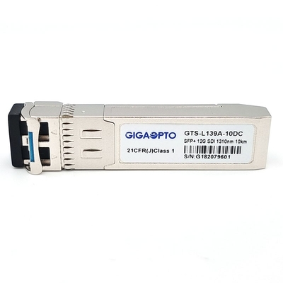 12G SDI SMPTE 화면 병적이 패턴 1310nm 10 킬로미터 DDM SFP+ LC SMF MSA 송수신기 모듈 HD / SD-SDI