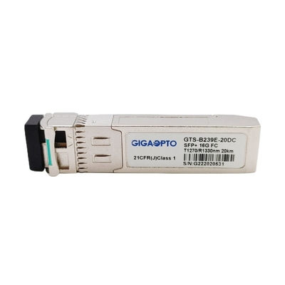 16G SFP+ 비디 광섬유 채널 모듈 TX1270 RX1330nm 20 킬로미터 LC 광 송수신기 모듈