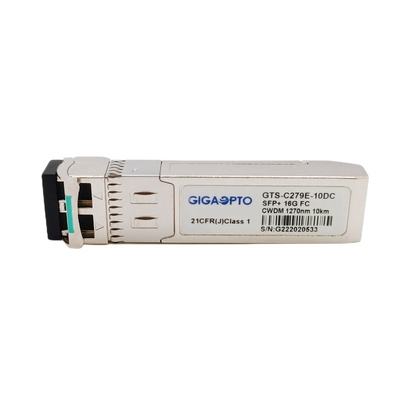 16G SFP+ 광섬유 채널 모듈 CWDM 1270nm 1610nm 10 킬로미터 광 전송부 SMF