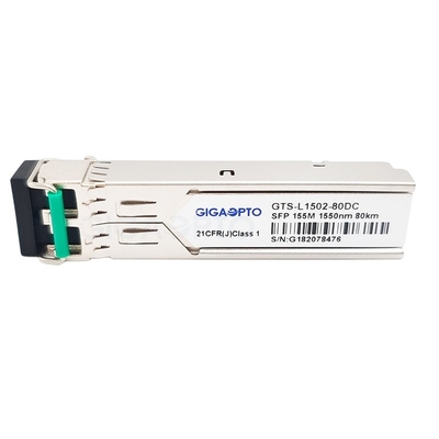 SMF GLC-FE-100ZX를 위한 LC DOM 1550nm 시스코 SFP 송수신기 155Mbps 80 킬로미터