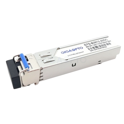 1000BASE BX 시스코 GLC-BX-20U 적합한 SFP 송수신기 모듈 TX1310nm RX1550nm 20 킬로미터