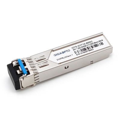 100GHz 시스코 DWDM-SFP 적합하 1G DWDM SFP ZX 송수신기 80 킬로미터