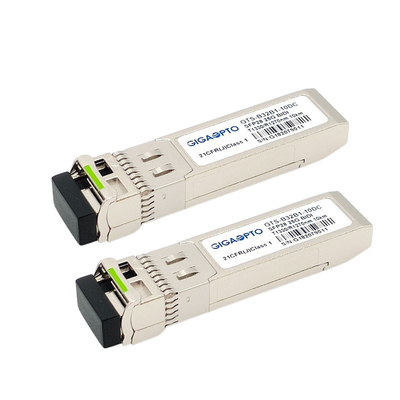 SFP28 25GBASE TX-1330nm RX-1270nm 10 킬로미터 단순한 LC SMF 광 송수신기 모듈 DOM