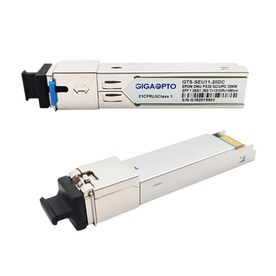 FTTX를 위한 1000BASE-PX20 송수신기 20 킬로미터 SC 모듈 에폰 ONU SFP