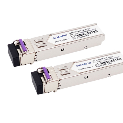 TX1490nm RX1570nm WDM 80 킬로미터 SMF DOM LC 1.25G 시스코 이더넷 트랜시버 GLC-BX80-U