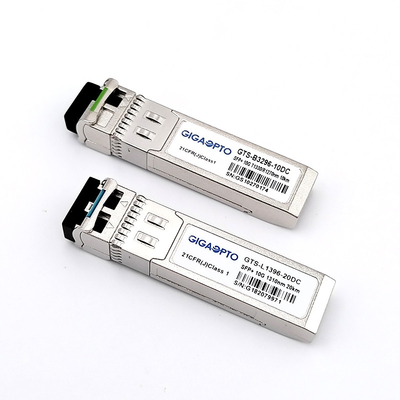 300m/10km/40km/80km 거리를 위한 10G 광학 SFP 트랜시버 모듈